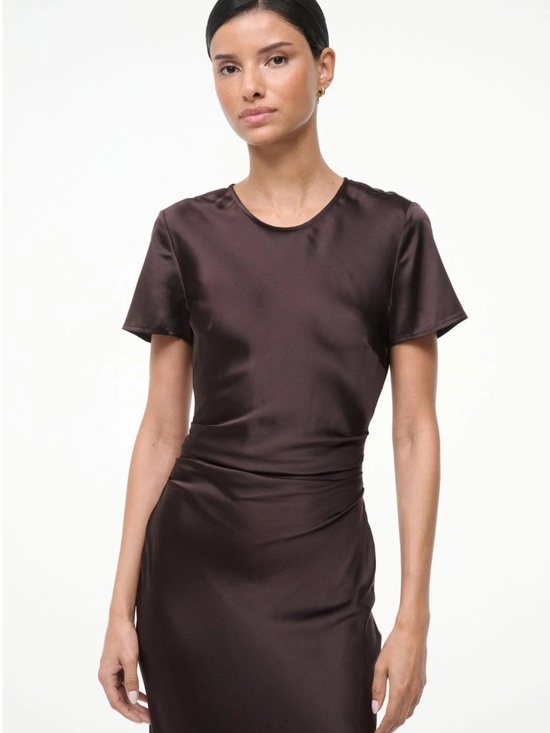 Marcel Silk Dress ~ Earth - Picture 5 of 5